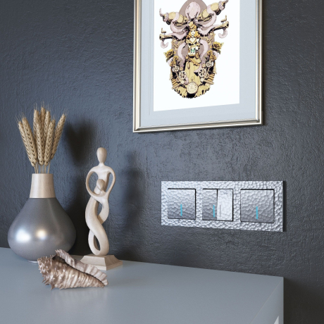 Рамка на 3 поста Werkel Hammer серебряный W0032406