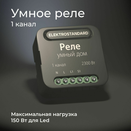 Умное Wi-Fi реле 1 канал Elektrostandard 382513 (a059324)