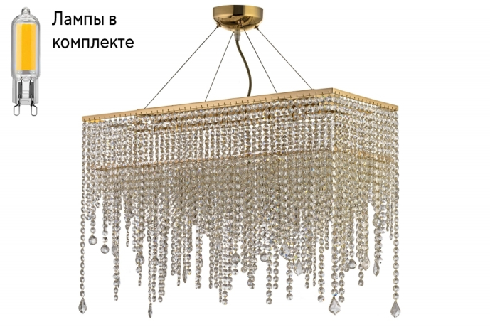 Подвесная люстра с лампочками Arti Lampadari Milano E 1.5.70X25.105 G+Lamps 