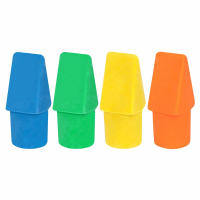 Нарушена упаковка! <796063> Ластики-колпачки BRAUBERG "Eraser Caps", НАБОР 12 ШТУК, яркие цвета ассорти, блистер, 271994