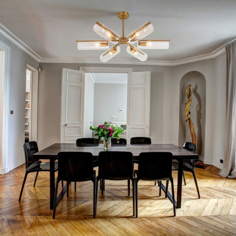 Люстра на штанге Eurosvet Trompeta 70144/6 латунь 