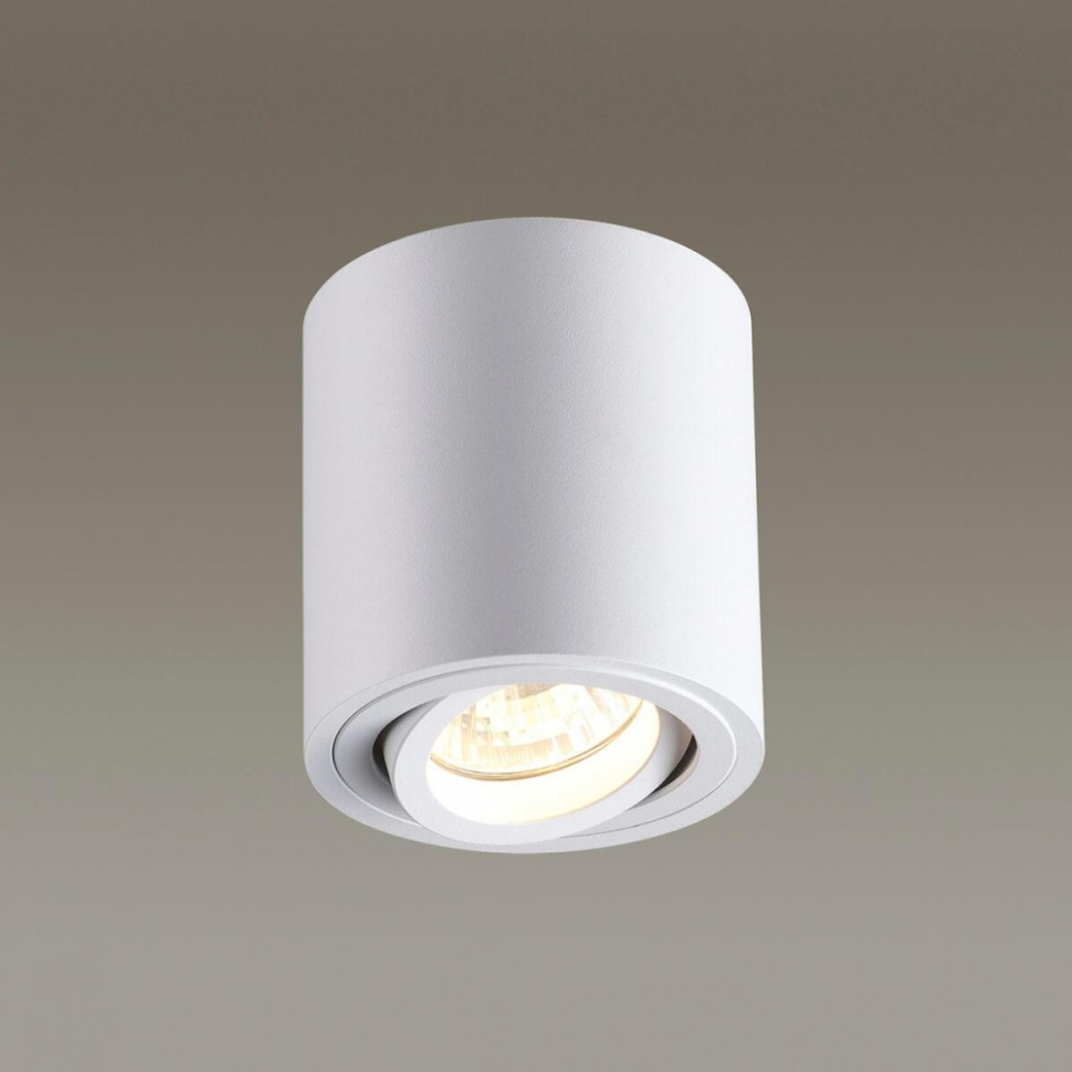 3567/1C Накладной точечный светильник Odeon Light Tuborino, цвет белый матовый 3567/1C - фото 3