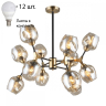 Люстра потолочная с лампочками Omnilux OML-93407-12+Lamps 