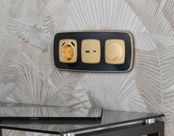 Рамка на 2 поста Ambrella Volt OMEGA OF640542