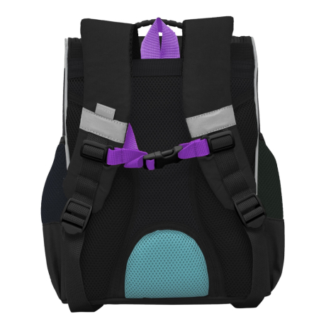 Нарушена упаковка!  <796722> Ранец GRIZZLY анатомическая спинка, с мешком для обуви, для девочек, "BOWS", 33х25х13 см, RAm-584-8/1 (274136)