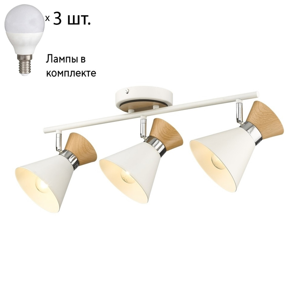 Спот с лампочками Velante 218-007-03+Lamps, цвет белый 218-007-03+Lamps - фото 1
