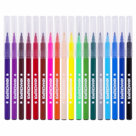 Нарушена упаковка!  <620634> Фломастеры ЮНЛАНДИЯ 18 цветов "КЛАССНЫЕ!", вентилируемый колпачок, ПВХ, 152479 (152479)