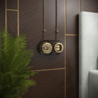 Розетка с заземлением, без рамки Werkel Ретро (бронза) W5771012