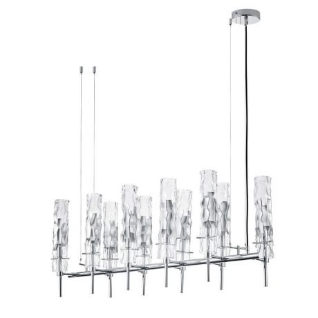 Подвесная люстра с лампочками CRYSTAL LUX Primavera SP10 Chrome+Lamps