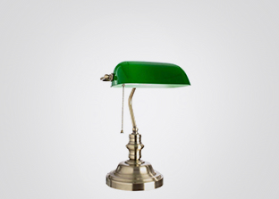 Зеленая настольная лампа